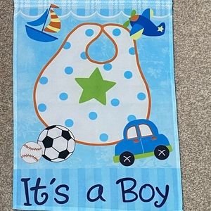 It’s A Boy Garden Flag - NWT